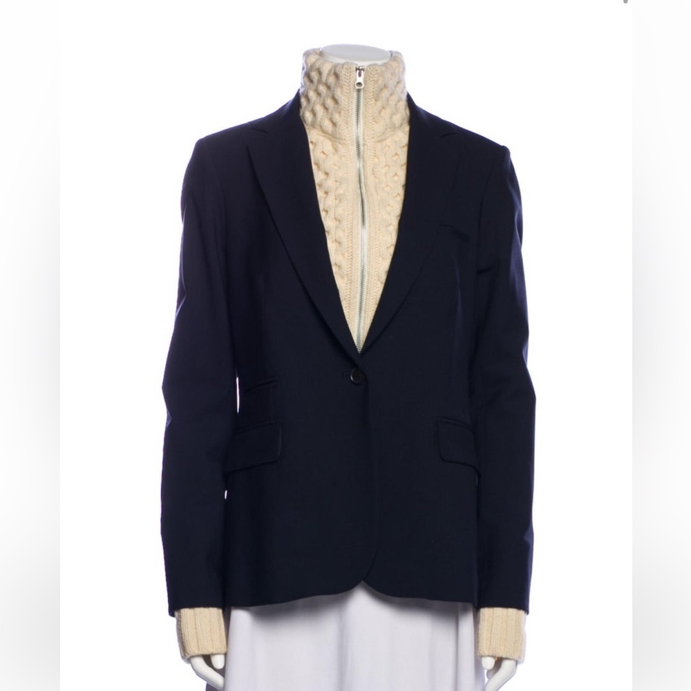 Veronica Beard Navy Wool Dickey Jacket